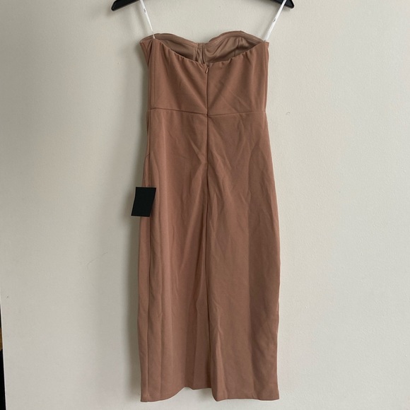 Lulu’s strapless midi dress with slit - Picture 3 of 5
